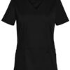 aiw ladies scrubs top black