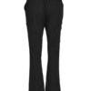 aiw ladies semi-elastic scrubs pants black