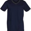 AIW Men's Contrast Scrubs Top - Navy/ Charcoal