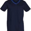 AIW Men's Contrast Scrubs Top - Navy/ Royal