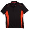 aiw mens pursuit polo black orange