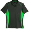 aiw mens pursuit polo charcoal lime