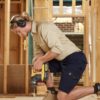 aiw mens stretch cargo work shorts model