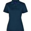 aiw womens bamboo polo ocean blue