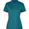 aiw womens bamboo polo teal
