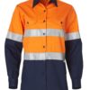 aiw women's long sleeve day and night work shirt orange