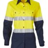 aiw women's long sleeve day and night work shirt yellow