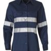 aiw womens long sleeve day night work shirt with 3m tape