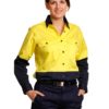 aiw women's long sleeve hi vis work shirt