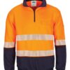 dnc segmented tape half zip jumper orange