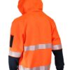 dnc segmented tape full zip hoodie orange