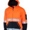 dnc segmented tape full zip hoodie orange