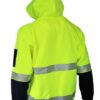 dnc segmented tape full zip hoodie yellow