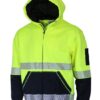 dnc segmented tape full zip hoodie yellow