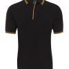 jbs contrast polo black gold