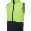 jbs hi vis polar vest yellow