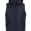 Jb's hooded puffer vest navy