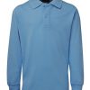 jbs kids long sleeve polo light blue