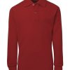 jbs kids long sleeve polo red