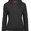 jb's ladies fleece hoodie black