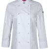 JB's Ladies L/S Snap Button Chef Jacket - White