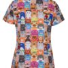 JB's Ladies Printed Scrubs Top - Cats & Dogs
