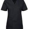 jbs ladies scrubs top black