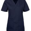 jbs ladies scrubs top navy