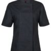 JB's Ladies S/S Snap Button Chef Jacket - Black