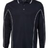 JB's L/S Piping Polo - Navy White