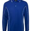 JB's L/S Piping Polo - Royal White