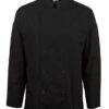 JB's Mens L/S Snap Button Chef Jacket - Black