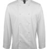 JB's Mens L/S Snap Button Chef Jacket - White