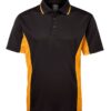 jb's podium contrast polo black gold