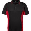 jb's podium contrast polo black red