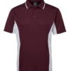 jb's podium contrast polo maroon white