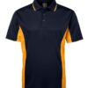 jb's podium contrast polo navy gold