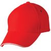 sandwich peak cap red white