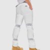 tradie night white pants with tape
