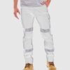 tradie night white pants with tape